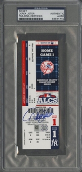 2012 Derek Jeter Autographed ALCS Game 1 Ticket (MLB Authenticated & PSA/DNA)